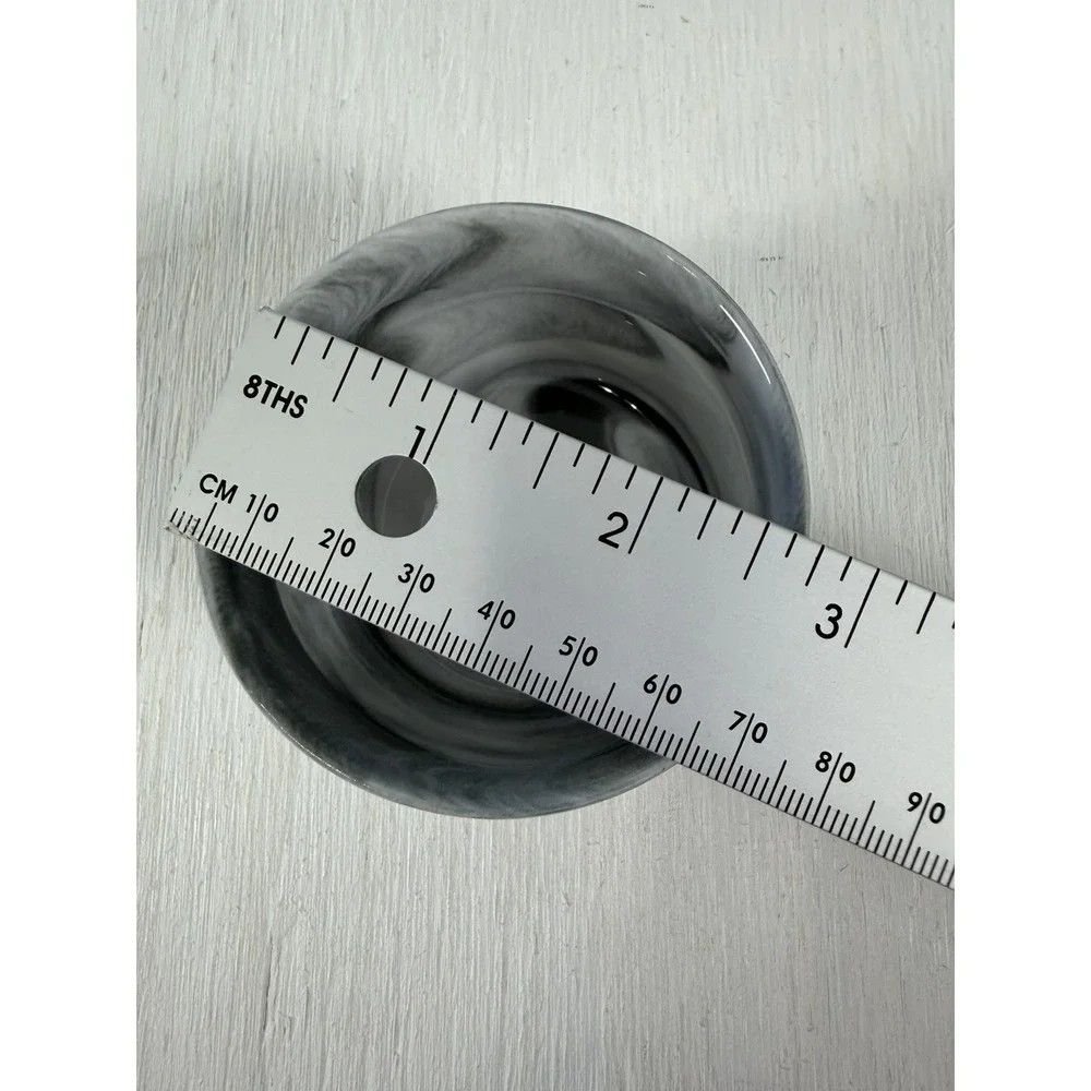 CB2 Swirl Black & White Mini Bowl Side Sauce Cup By Jennifer Fisher Marble Look